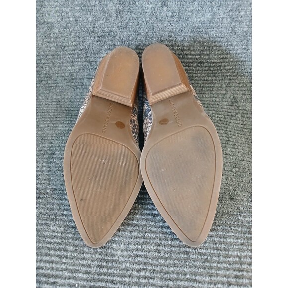 Lucky Brand Boots Booties Tresee Ankle Snake Print 7 M Shootie Leather Slip-On - Picture 4 of 7